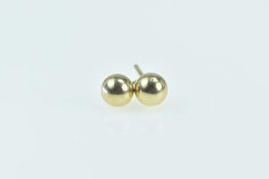 14K 5mm Vintage Round Classic Ball Stud Earrings Yellow Gold