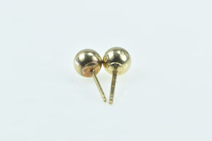 14K 5mm Vintage Round Classic Ball Stud Earrings Yellow Gold