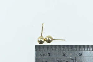 14K 5mm Vintage Round Classic Ball Stud Earrings Yellow Gold