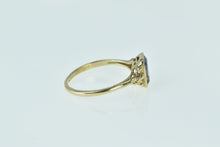 Load image into Gallery viewer, 10K Victorian Emerald Cut Amethyst Ornate Ring Yellow Gold