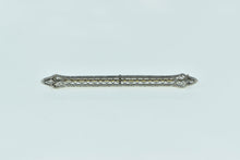 Load image into Gallery viewer, 14K Ornate Art Deco Filigree Elaborate Bar Pin/Brooch Yellow Gold