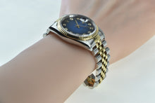 Load image into Gallery viewer, Rolex Datejust 36mm 16233 Blue Vignette Diamond Dial Men&#39;s TT Watch