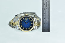 Load image into Gallery viewer, Rolex Datejust 36mm 16233 Blue Vignette Diamond Dial Men&#39;s TT Watch