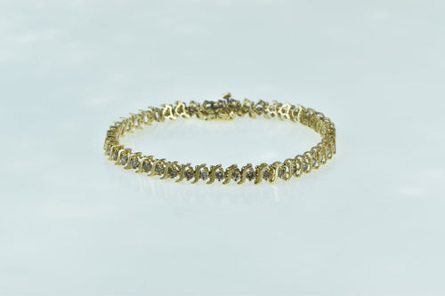 10K 2.00 Ctw Diamond Classic Vintage Tennis Bracelet 7.25