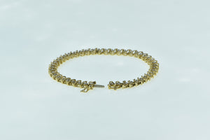 10K 2.00 Ctw Diamond Classic Vintage Tennis Bracelet 7.25" Yellow Gold