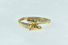 Load image into Gallery viewer, 18K 1.05 Ctw Diamond Emerald Horse Head Cuff Bracelet 6.25&quot; Yellow Gold