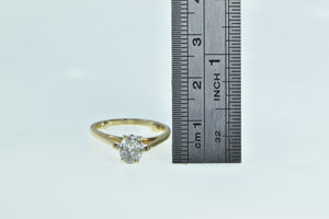 14K 0.74 Ct Oval Diamond Solitaire Engagement Ring Yellow Gold