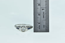 Load image into Gallery viewer, 14K 0.20 Ct Diamond Sapphire Art Deco Engagement Ring White Gold