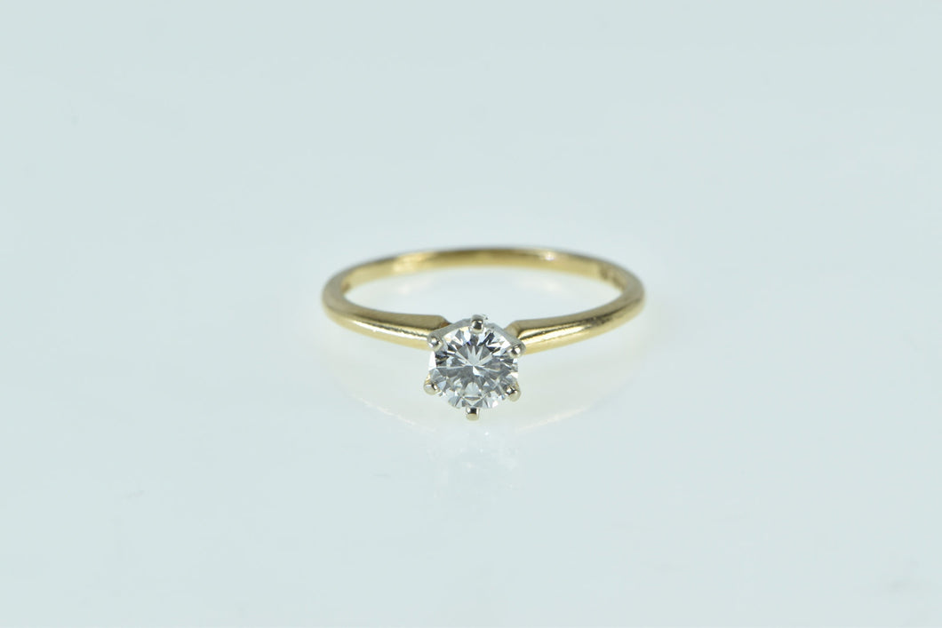 14K 0.50 Ct Diamond Classic Solitaire Engagement Ring Yellow Gold