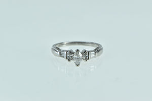 Platinum 0.50 Ctw Marquise Diamond Engagement Ring