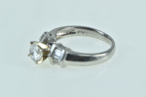 Platinum 0.72 Ctw Diamond Classic Engagement Ring