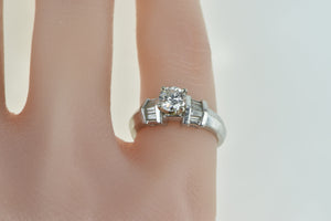 Platinum 0.72 Ctw Diamond Classic Engagement Ring