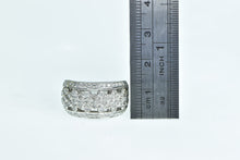 Load image into Gallery viewer, 10K 0.50 Ctw Diamond Pave Flower Honeycomb Ring White Gold