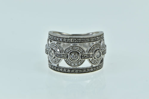 14K 1.33 Ctw LeVian Chocolate Diamond Statement Ring White Gold