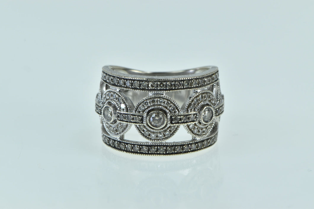 14K 1.33 Ctw LeVian Chocolate Diamond Statement Ring White Gold
