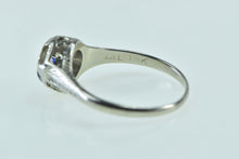 Load image into Gallery viewer, 18K 0.30 Ctw Diamond Sapphire Art Deco Engagement Ring White Gold