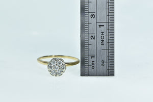 14K 0.25 Ctw Diamond Vintage Cluster Engagement Ring Yellow Gold