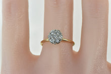 Load image into Gallery viewer, 14K 0.25 Ctw Diamond Vintage Cluster Engagement Ring Yellow Gold