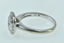 Load image into Gallery viewer, 14K 0.75 Ctw Diamond Cluster Halo Engagement Ring White Gold