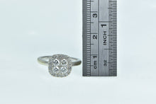 Load image into Gallery viewer, 14K 0.75 Ctw Diamond Cluster Halo Engagement Ring White Gold