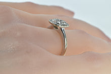 Load image into Gallery viewer, 14K 0.75 Ctw Diamond Cluster Halo Engagement Ring White Gold