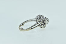 Load image into Gallery viewer, 14K 1.00 Ctw Diamond Vintage Cluster Bypass Ring White Gold