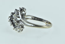 Load image into Gallery viewer, 14K 1.00 Ctw Diamond Vintage Cluster Bypass Ring White Gold