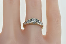 Load image into Gallery viewer, 14K 1.35 Ctw Princess Diamond Engagement Ring White Gold