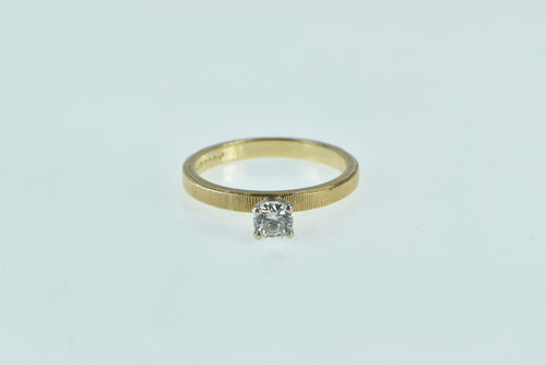 14K 0.27 Ct Diamond Solitaire Classic Engagement Ring Yellow Gold