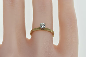 14K 0.27 Ct Diamond Solitaire Classic Engagement Ring Yellow Gold