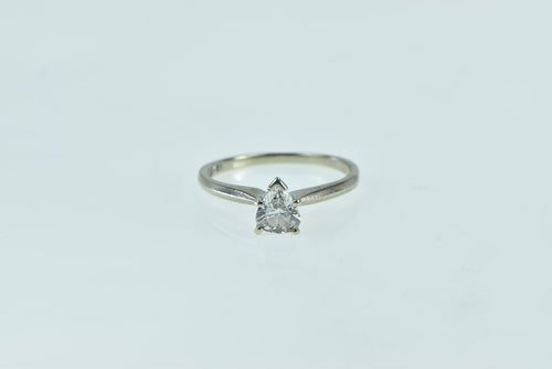 14K 0.39 Ct Pear Diamond Solitaire Engagement Ring White Gold