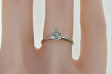 Load image into Gallery viewer, 14K 0.39 Ct Pear Diamond Solitaire Engagement Ring White Gold