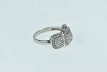 Load image into Gallery viewer, 14K 0.50 Ctw Diamond Halo Cluster Engagement Ring White Gold