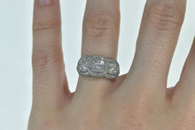 Load image into Gallery viewer, 14K 0.50 Ctw Diamond Halo Cluster Engagement Ring White Gold