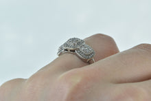 Load image into Gallery viewer, 14K 0.50 Ctw Diamond Halo Cluster Engagement Ring White Gold