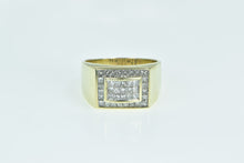 Load image into Gallery viewer, 14K 2.00 Ctw Diamond Squared Men&#39;s Statement Ring Yellow Gold