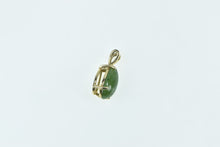 Load image into Gallery viewer, 14K Pear Nephrite Cabochon Vintage Statement Pendant Yellow Gold