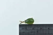 Load image into Gallery viewer, 14K Pear Nephrite Cabochon Vintage Statement Pendant Yellow Gold