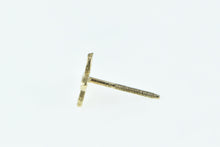 Load image into Gallery viewer, 14K Cross Christian Faith Symbol Single Stud Earring Yellow Gold