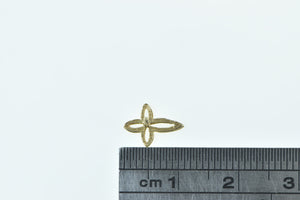 14K Cross Christian Faith Symbol Single Stud Earring Yellow Gold