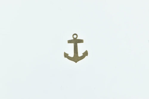14K Anchor Faith Hope Symbol Nautical Sailing Charm/Pendant Yellow Gold