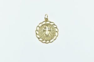 14K Confirmation Catholic Christian Faith Charm/Pendant Yellow Gold