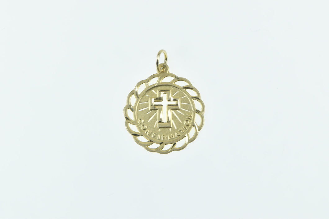 14K Confirmation Catholic Christian Faith Charm/Pendant Yellow Gold