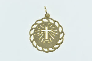 14K Confirmation Catholic Christian Faith Charm/Pendant Yellow Gold