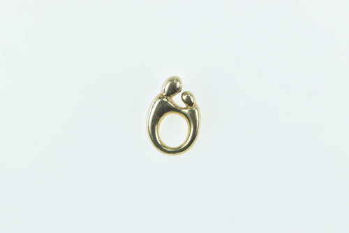 14K Mother Father Parent & Child Love Family Pendant Yellow Gold