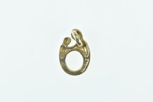 14K Mother Father Parent & Child Love Family Pendant Yellow Gold