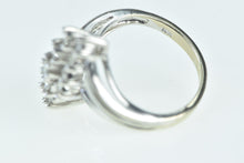 Load image into Gallery viewer, 14K 1.00 Ctw Diamond Freeform Cluster Bypass Ring White Gold