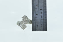 Load image into Gallery viewer, 14K 1.00 Ctw Diamond Freeform Cluster Bypass Ring White Gold