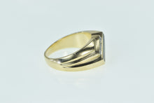 Load image into Gallery viewer, 10K Squared Black Onyx Diamond Slanted Vintage Ring Yellow Gold