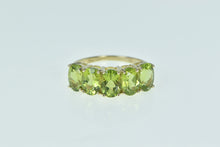 Load image into Gallery viewer, 10K Five Stone Oval Peridot Vintage Statement Ring Yellow Gold